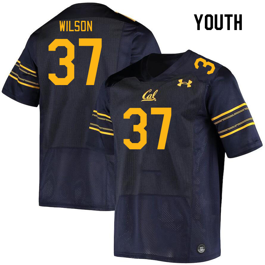 Youth #37 Lachlan Wilson California Golden Bears College Football Jerseys Stitched Sale-Navy